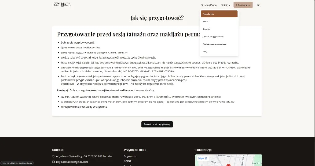 Strona „Jak się przygotować?”
