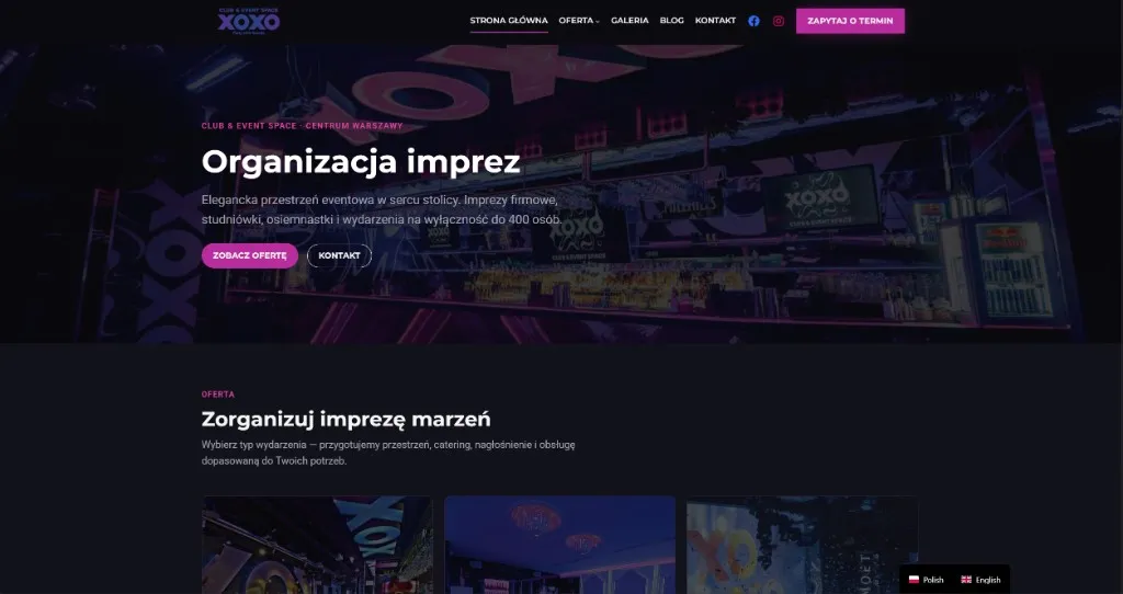 XOXO Party — homepage